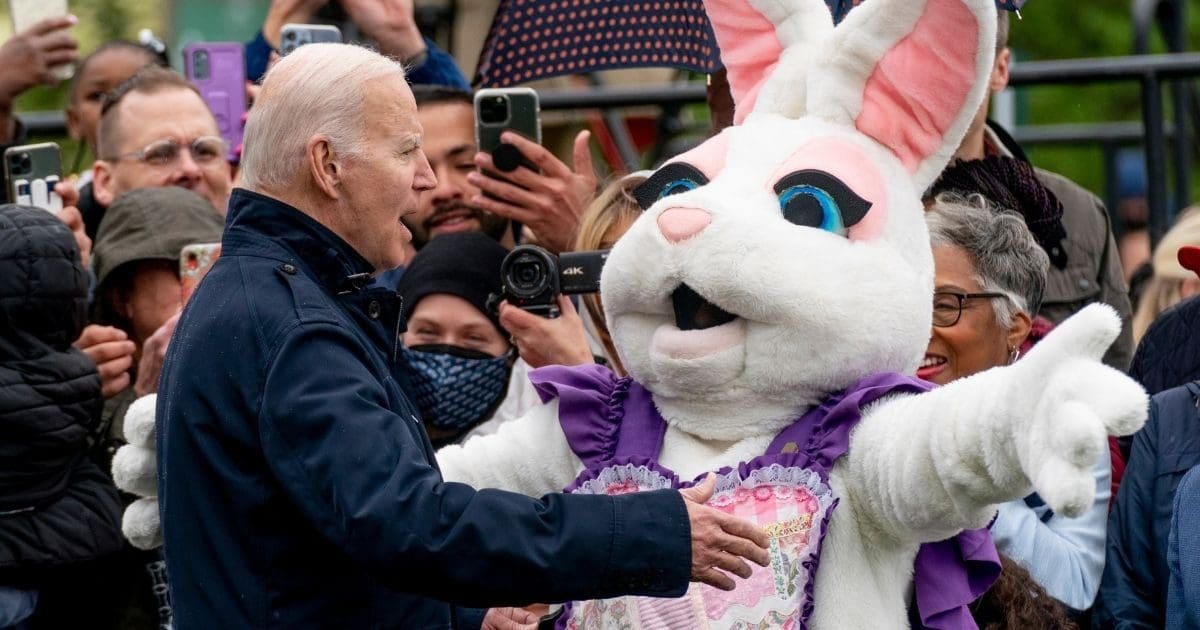 Easter Bunny Intervenes To Stop President Biden from Discussing ...